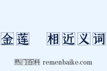 金莲寶相近义词是什么意思的图片